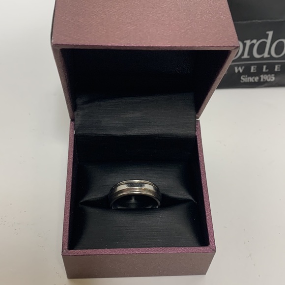 Gordon’s Jewelers | Silver Simple Mens Steel Ring | Engagement Wedding Promise - Picture 2 of 6